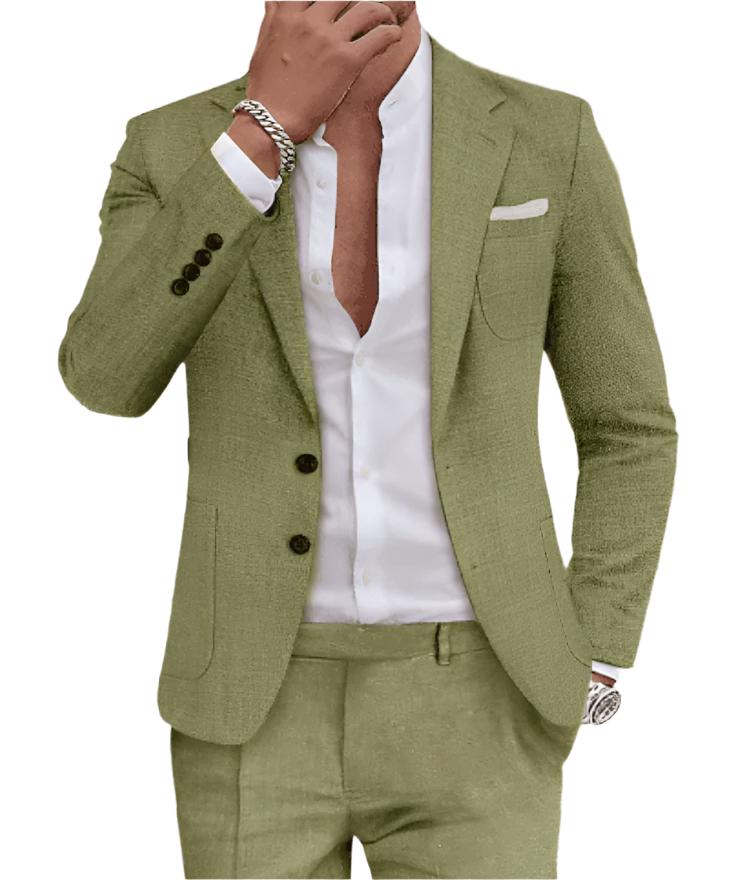 Mens Textured Suit Pants and Blazer - Eterno