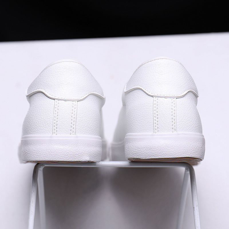 Mens Premium White Leather Sneakers - Eterno