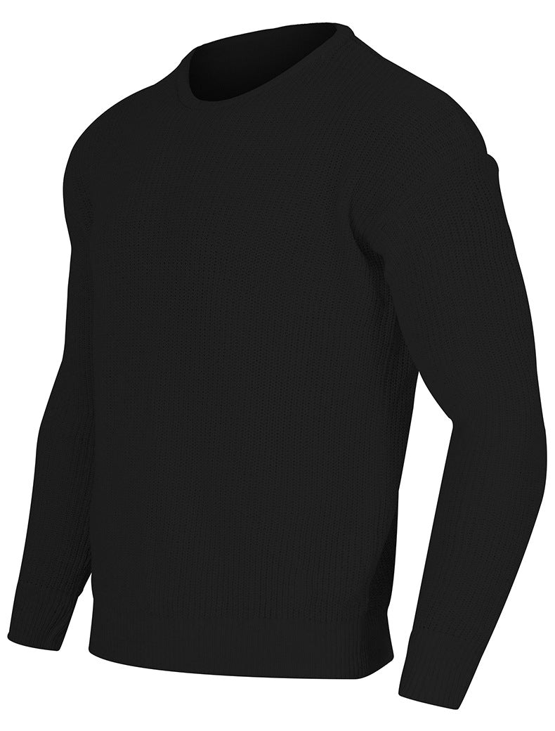 Mens Casual Ribbed Sweater - Eterno