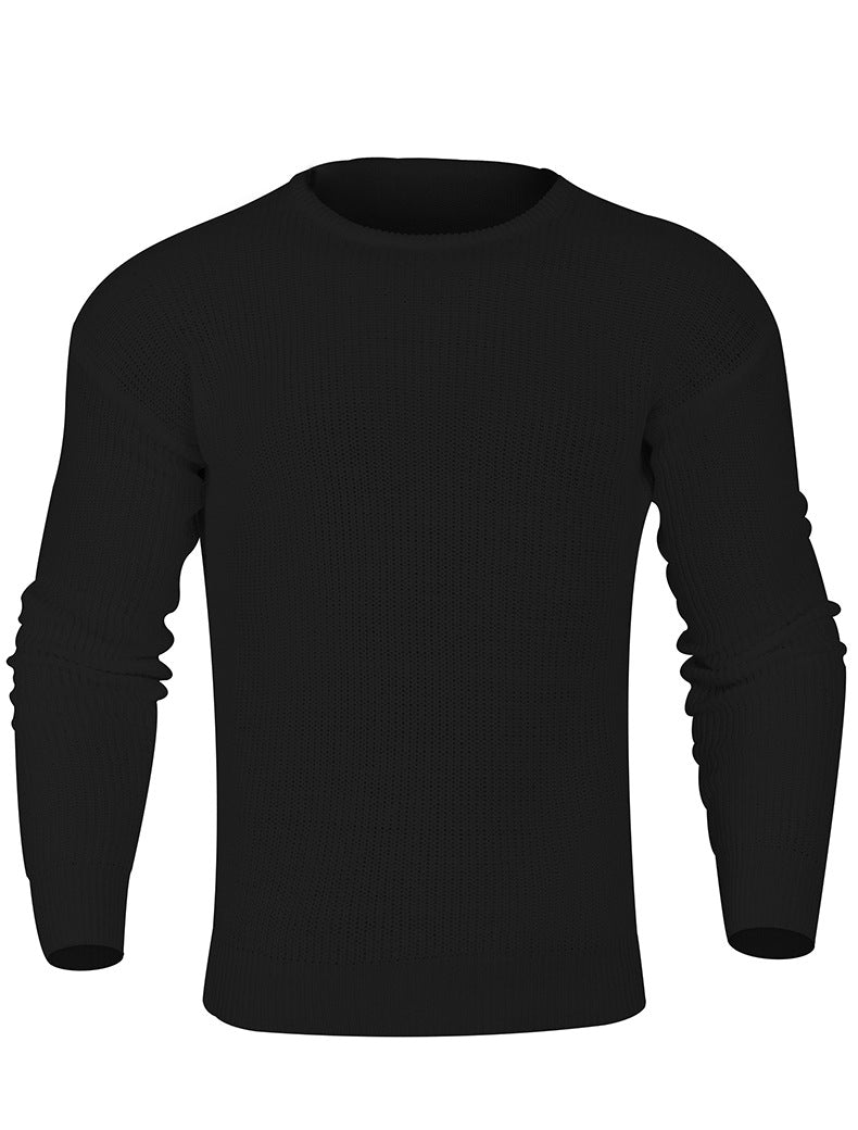 Mens Casual Ribbed Sweater - Eterno