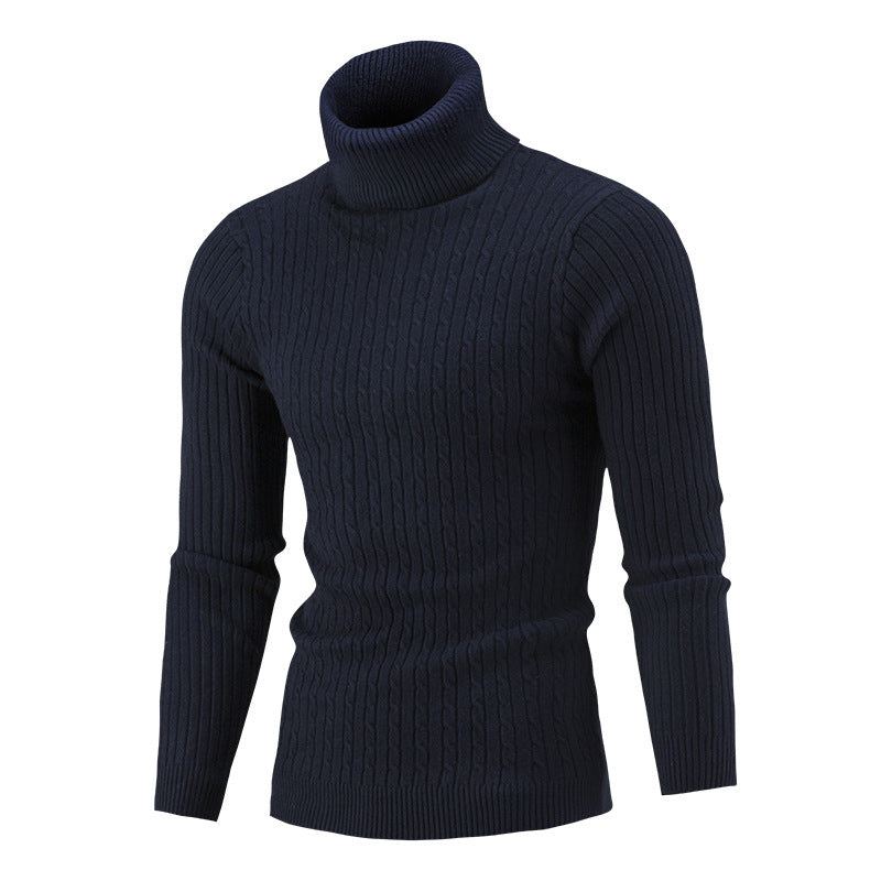 Mens Cableknit Turtleneck Sweater - Eterno