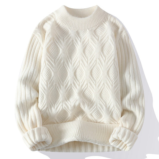 Mens Fashion Twisted Pattern Sweater - Eterno