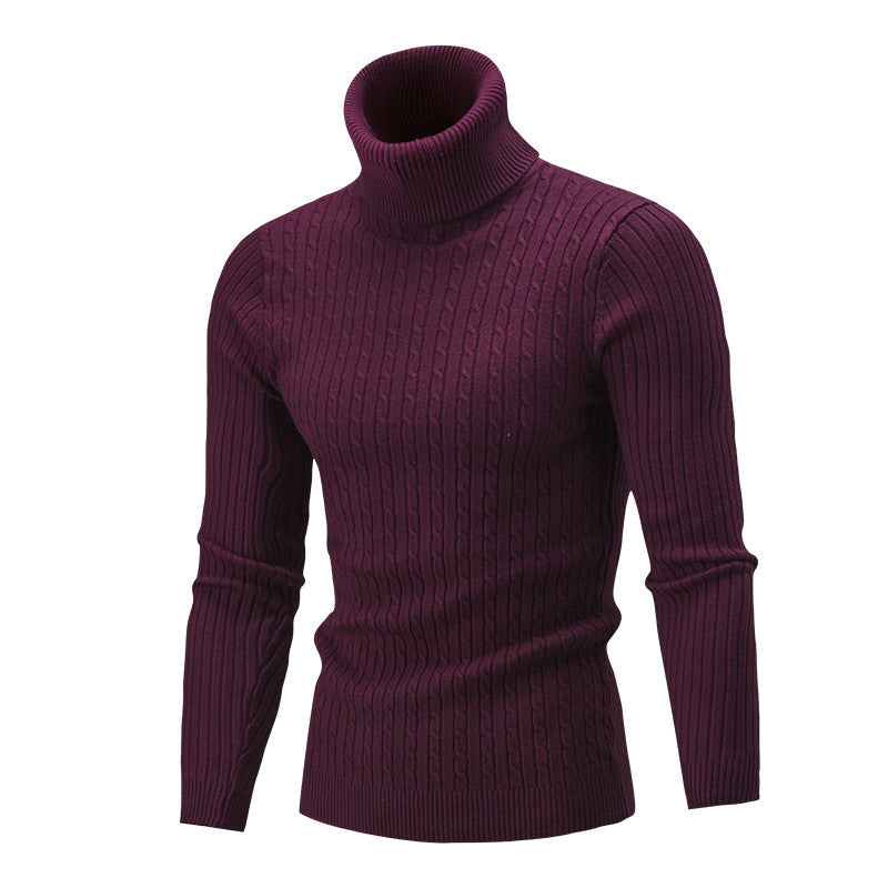 Mens Cableknit Turtleneck Sweater - Eterno