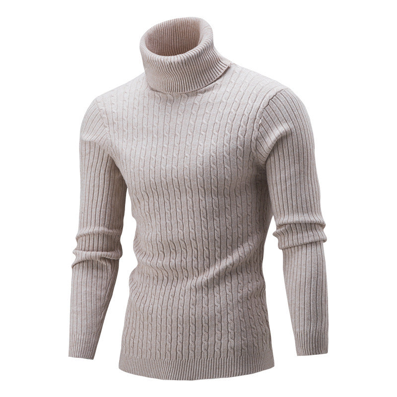 Mens Cableknit Turtleneck Sweater - Eterno