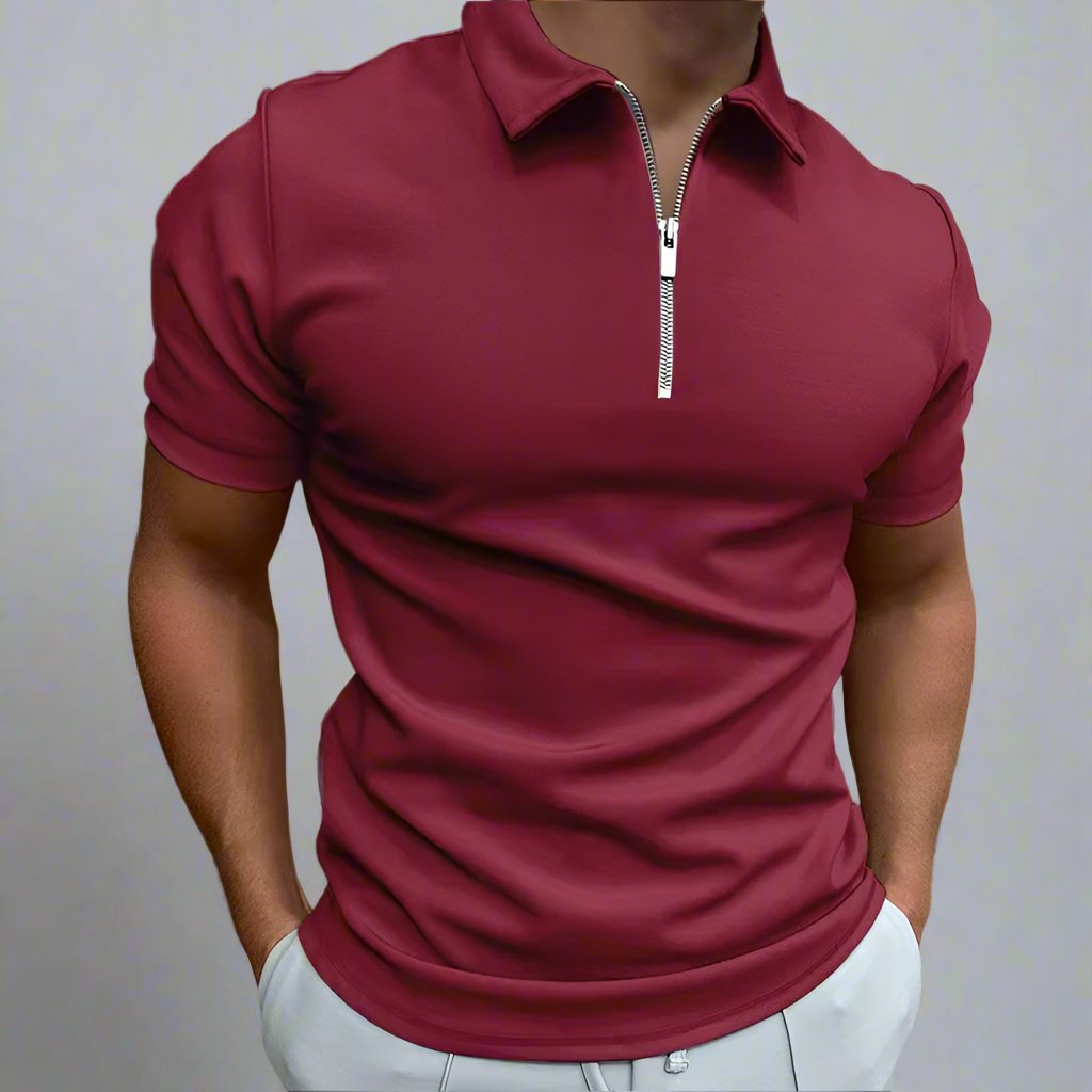 Mens Classic Zip-Up Polo - Eterno