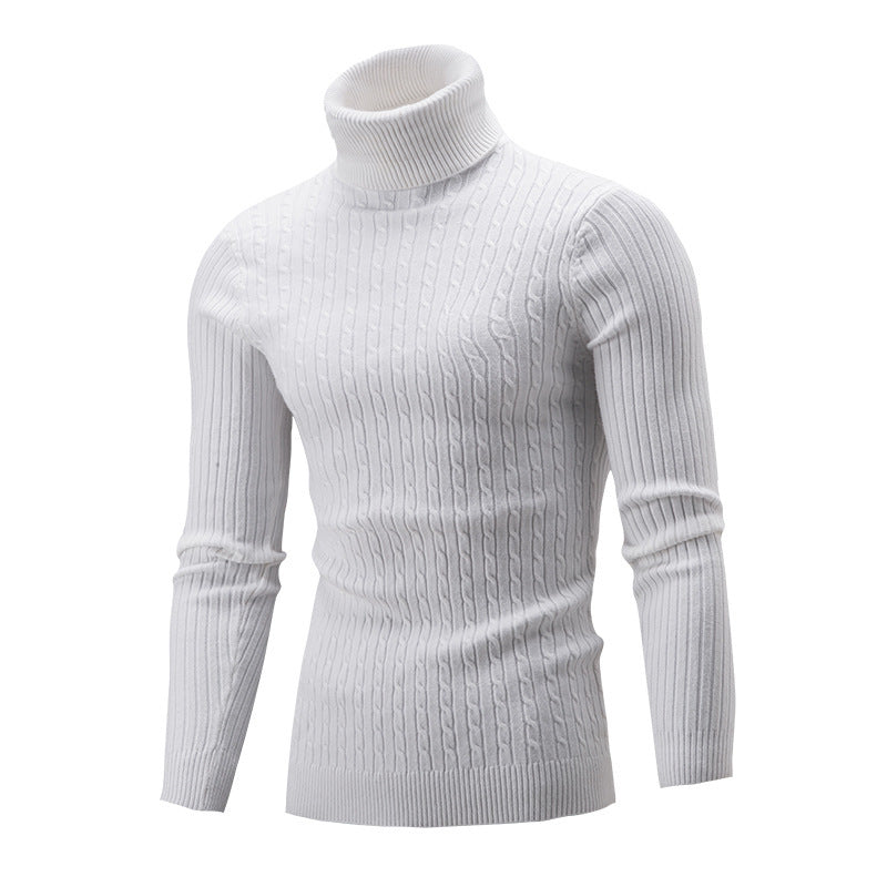 Mens Cableknit Turtleneck Sweater - Eterno