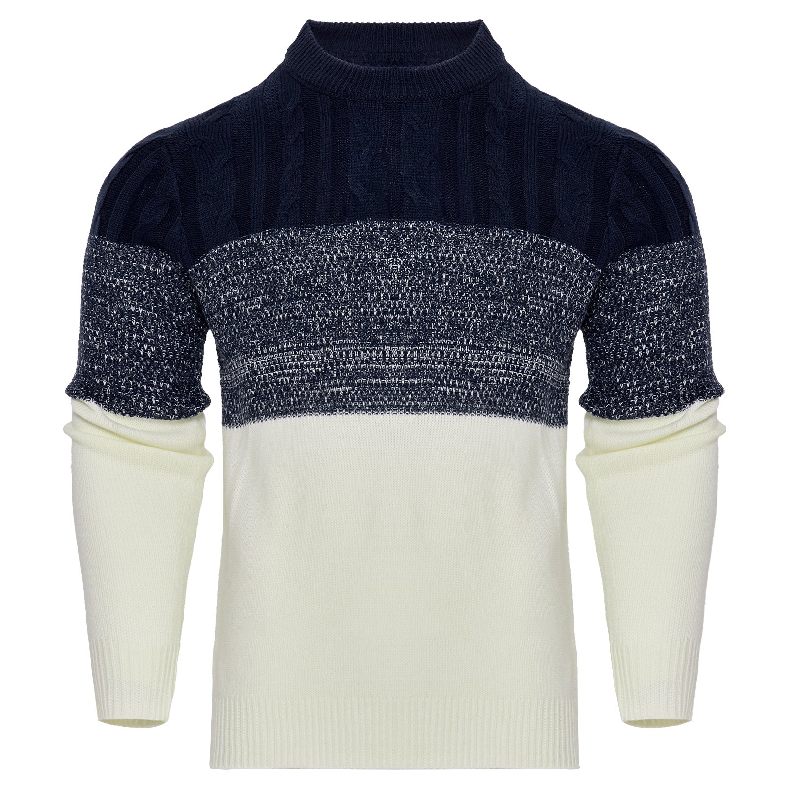 Mens Mixed Knit Sweater - Eterno