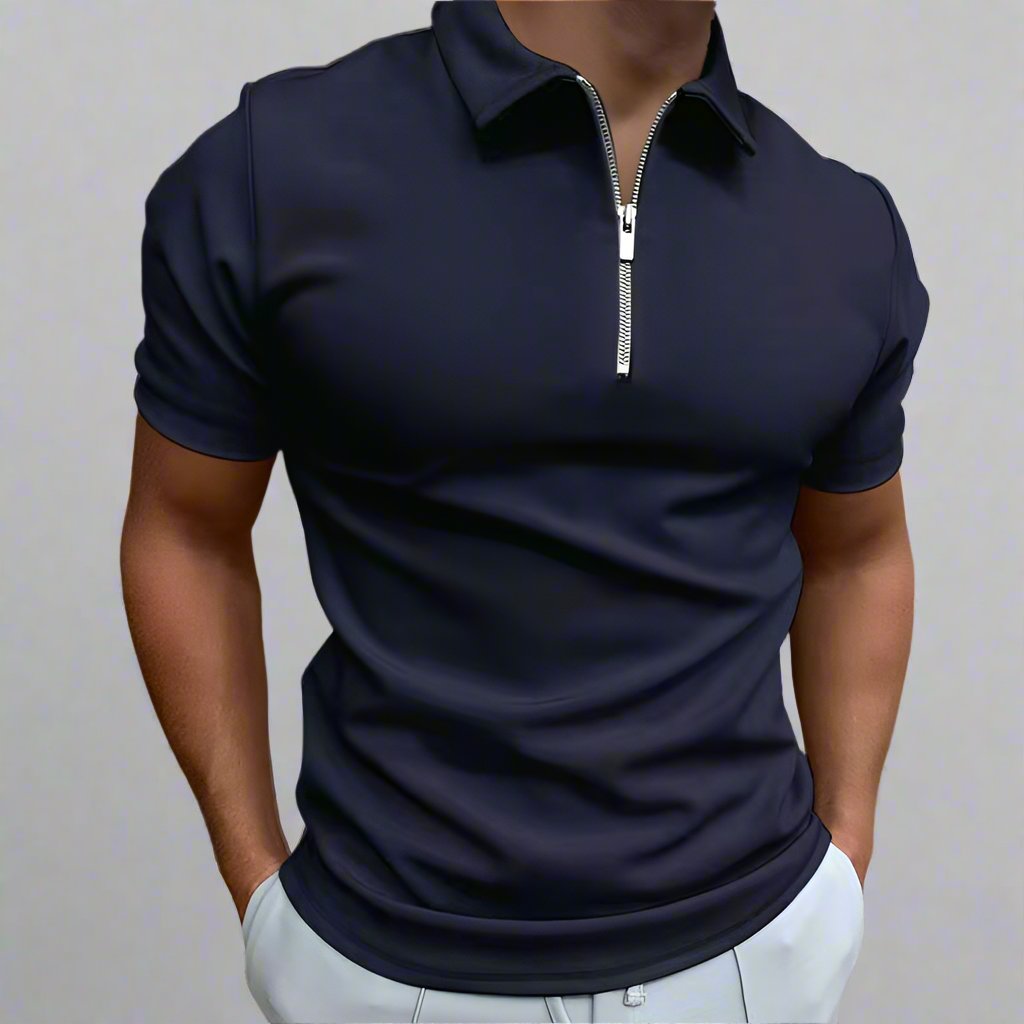 Mens Classic Zip-Up Polo - Eterno