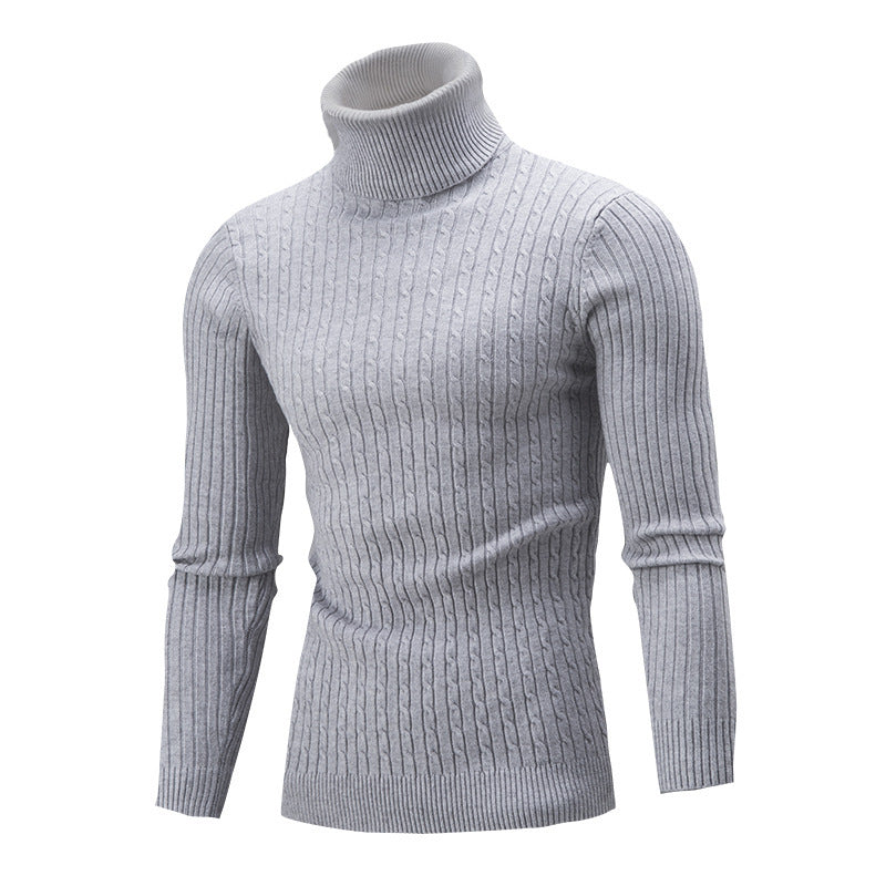 Mens Cableknit Turtleneck Sweater - Eterno