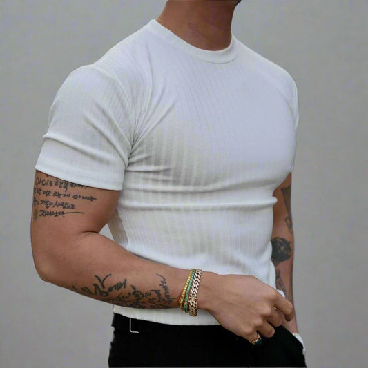 Mens Ribbed Luxe T-Shirt - Eterno