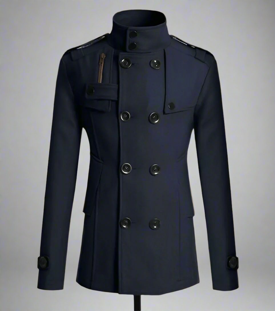 Mens Double-Breasted Overcoat - Eterno