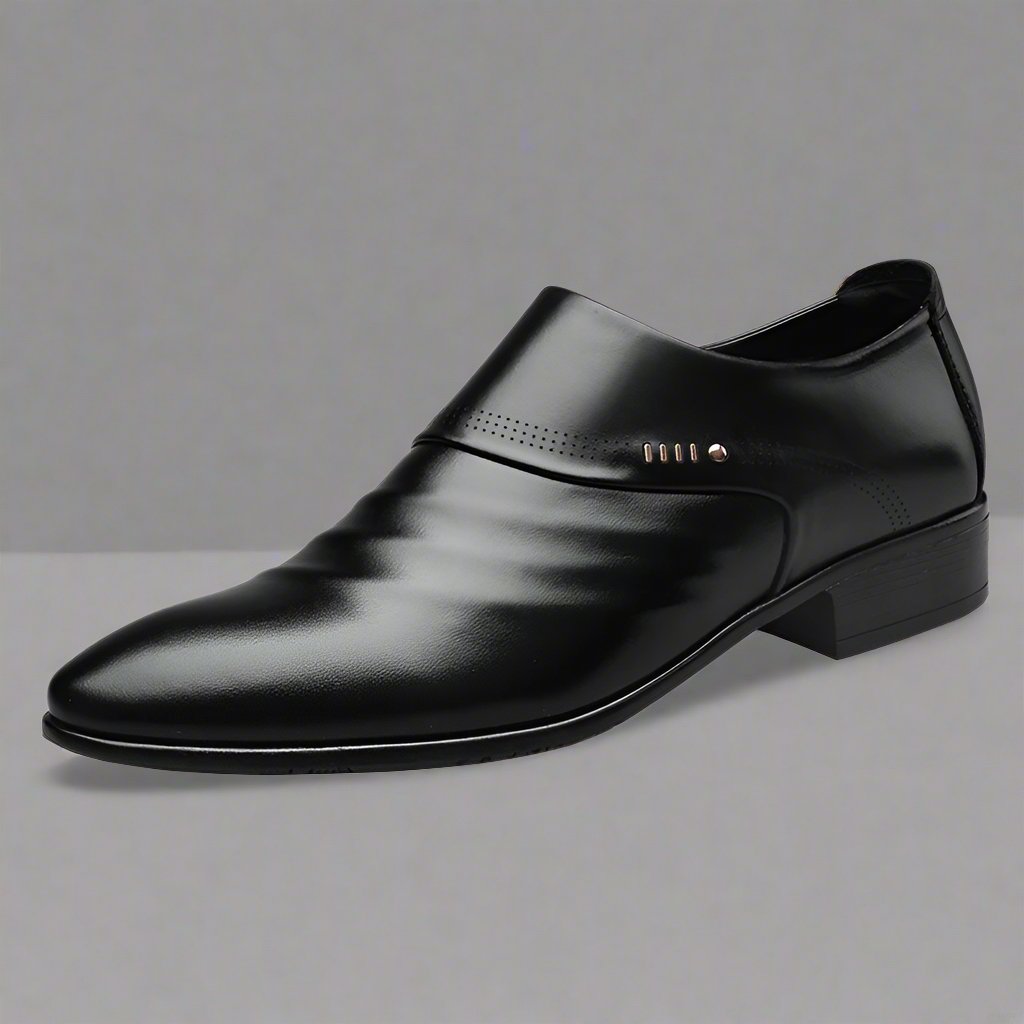 Mens Pointed Toe Leather Shoes - Eterno