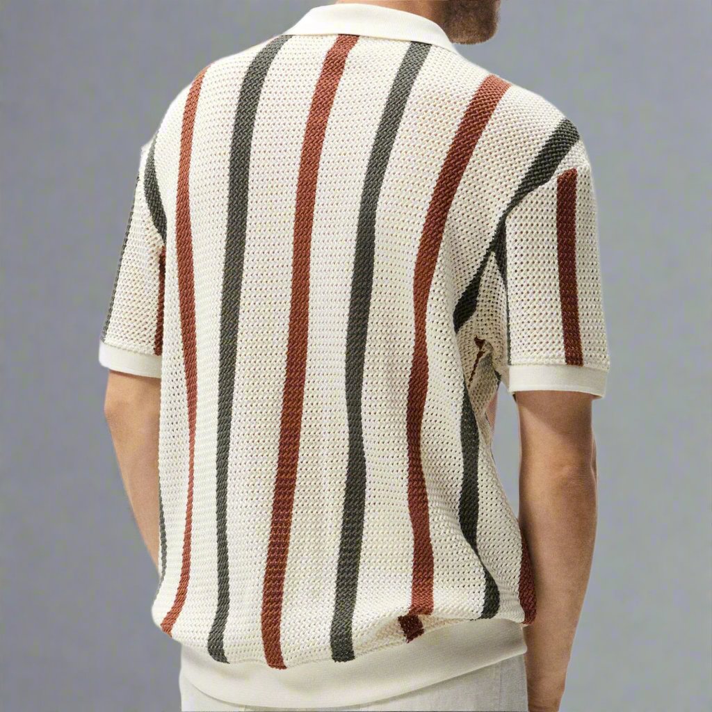 Mens Striped Polo - Eterno