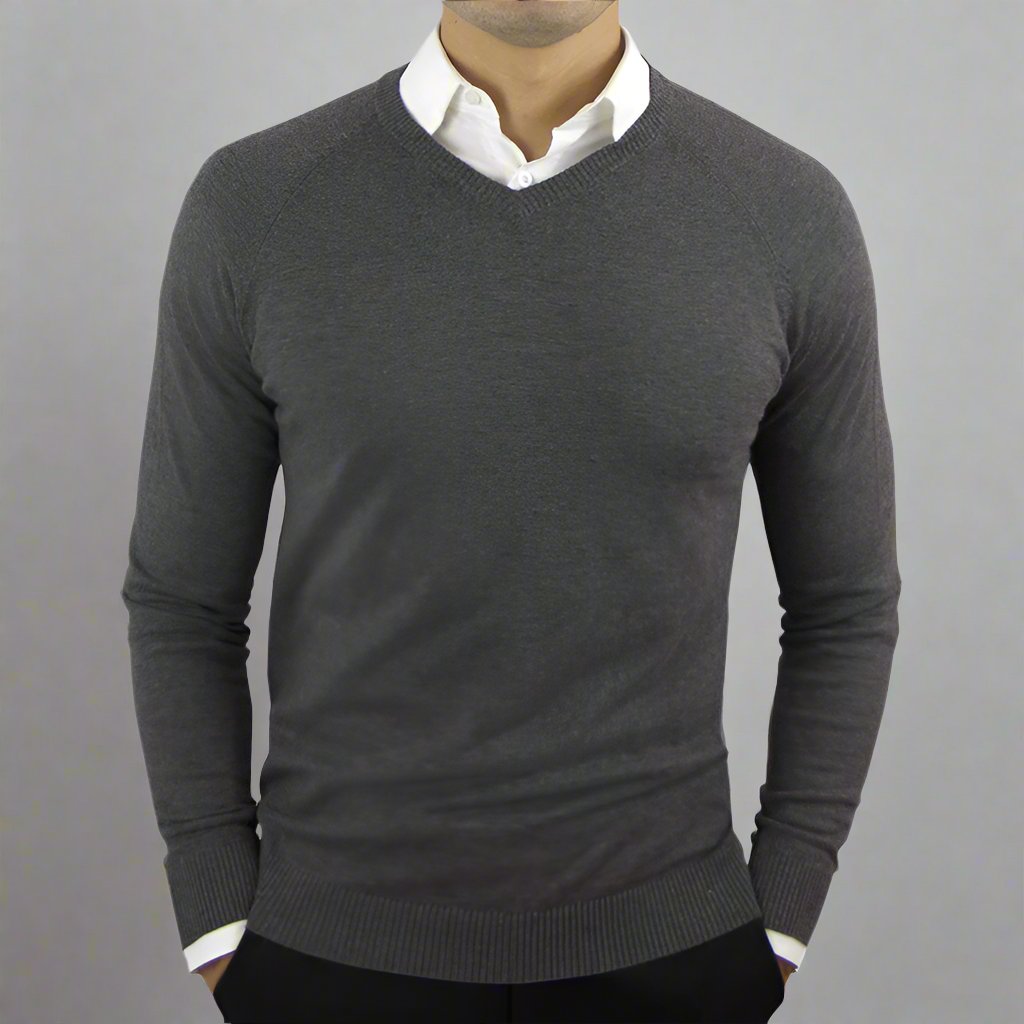 Mens Old Money V-Neck Sweater - Eterno