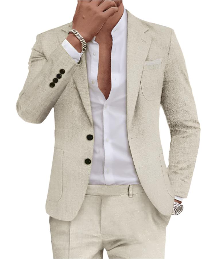 Mens Textured Suit Pants and Blazer - Eterno