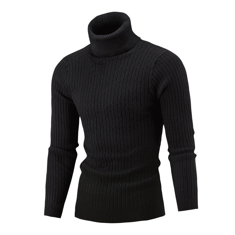 Mens Cableknit Turtleneck Sweater - Eterno