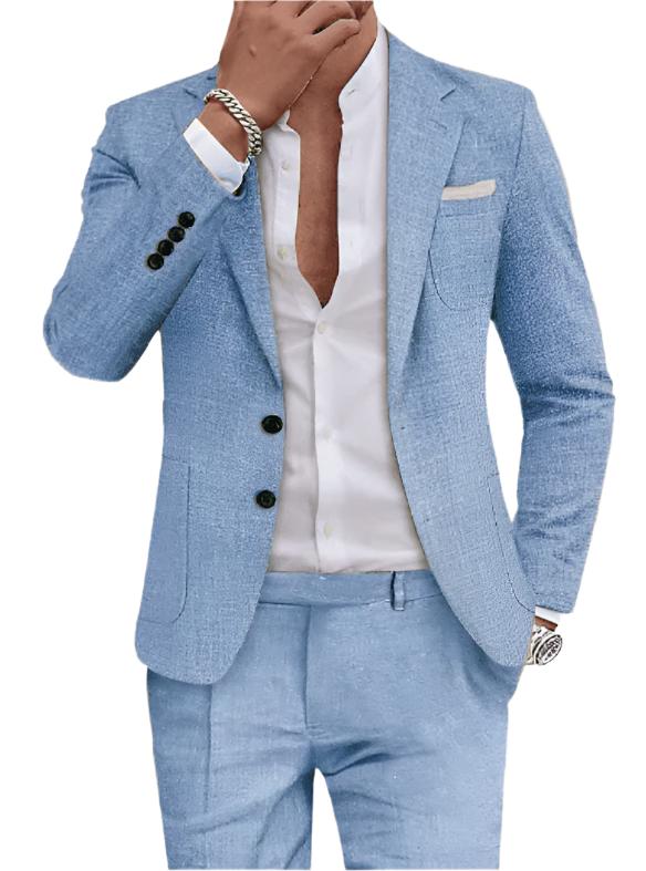 Mens Textured Suit Pants and Blazer - Eterno