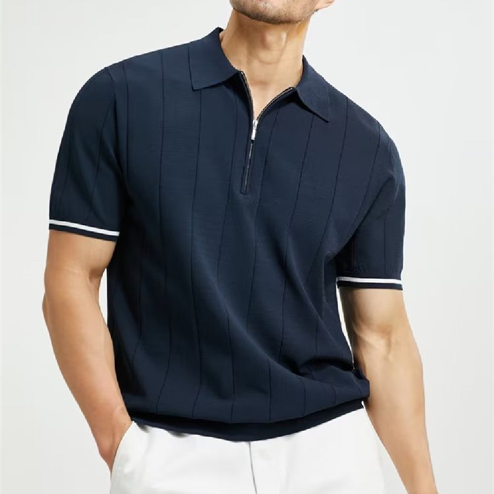 Mens Zip-Up Polo - Eterno