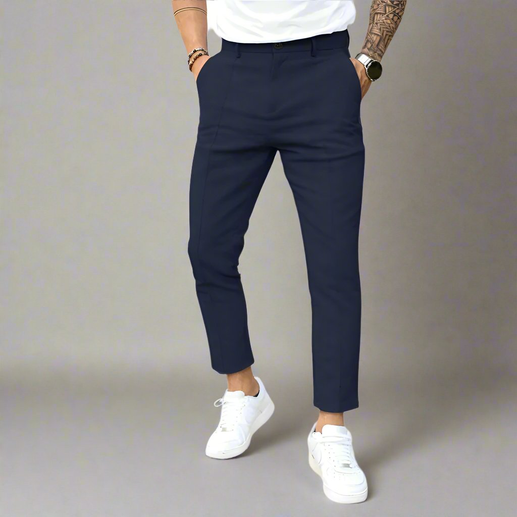 Mens Single Fold Line Suit Pants - Eterno