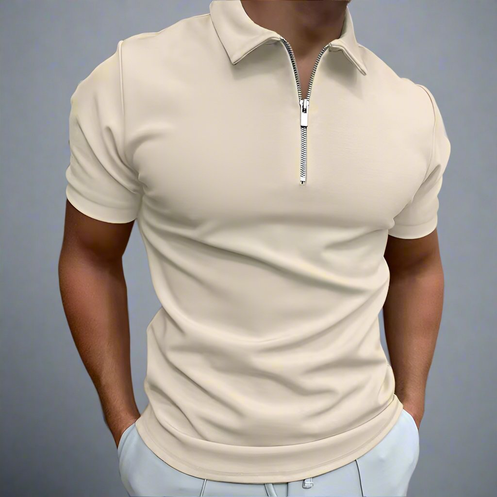 Mens Classic Zip-Up Polo - Eterno