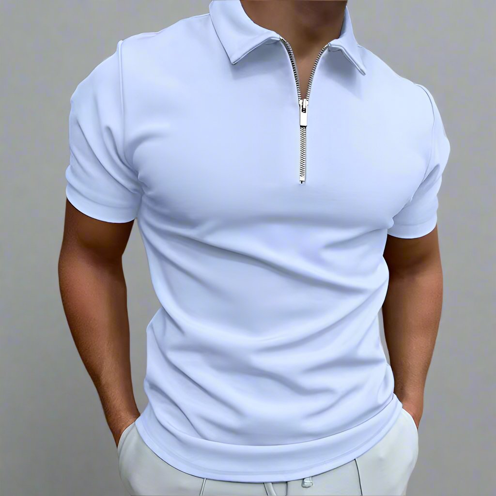 Mens Classic Zip-Up Polo - Eterno