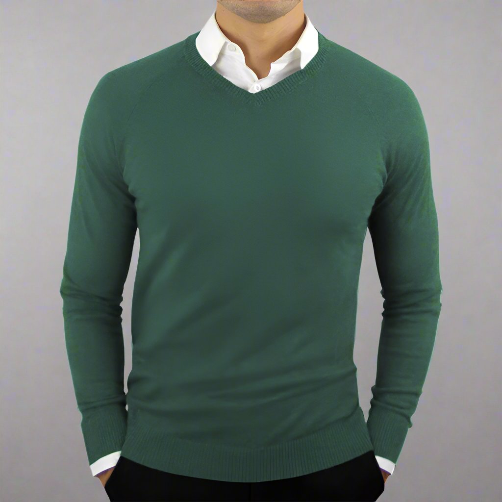 Mens Old Money V-Neck Sweater - Eterno