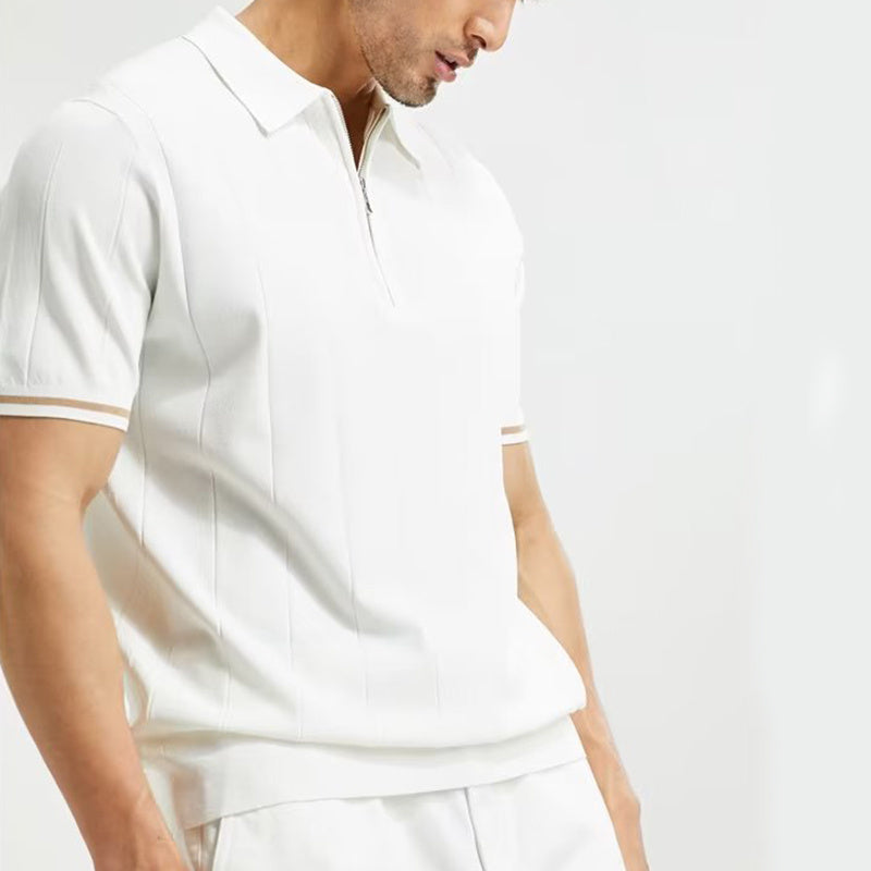 Mens Zip-Up Polo - Eterno