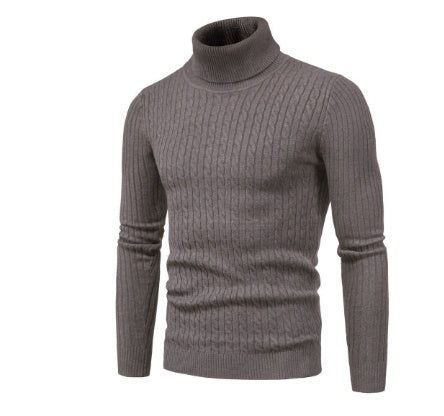 Mens Cableknit Turtleneck Sweater - Eterno