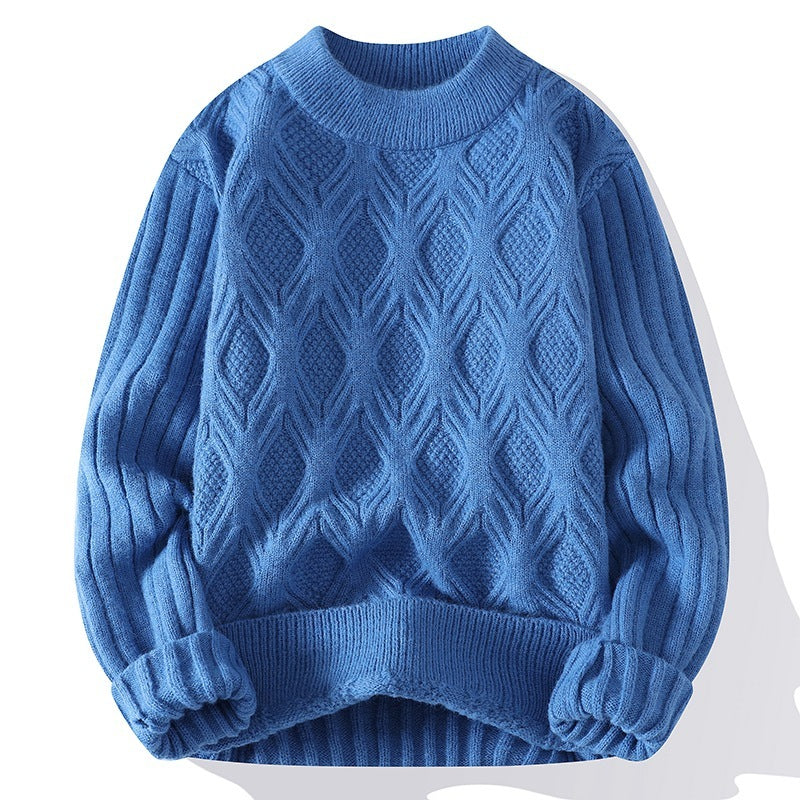 Mens Fashion Twisted Pattern Sweater - Eterno