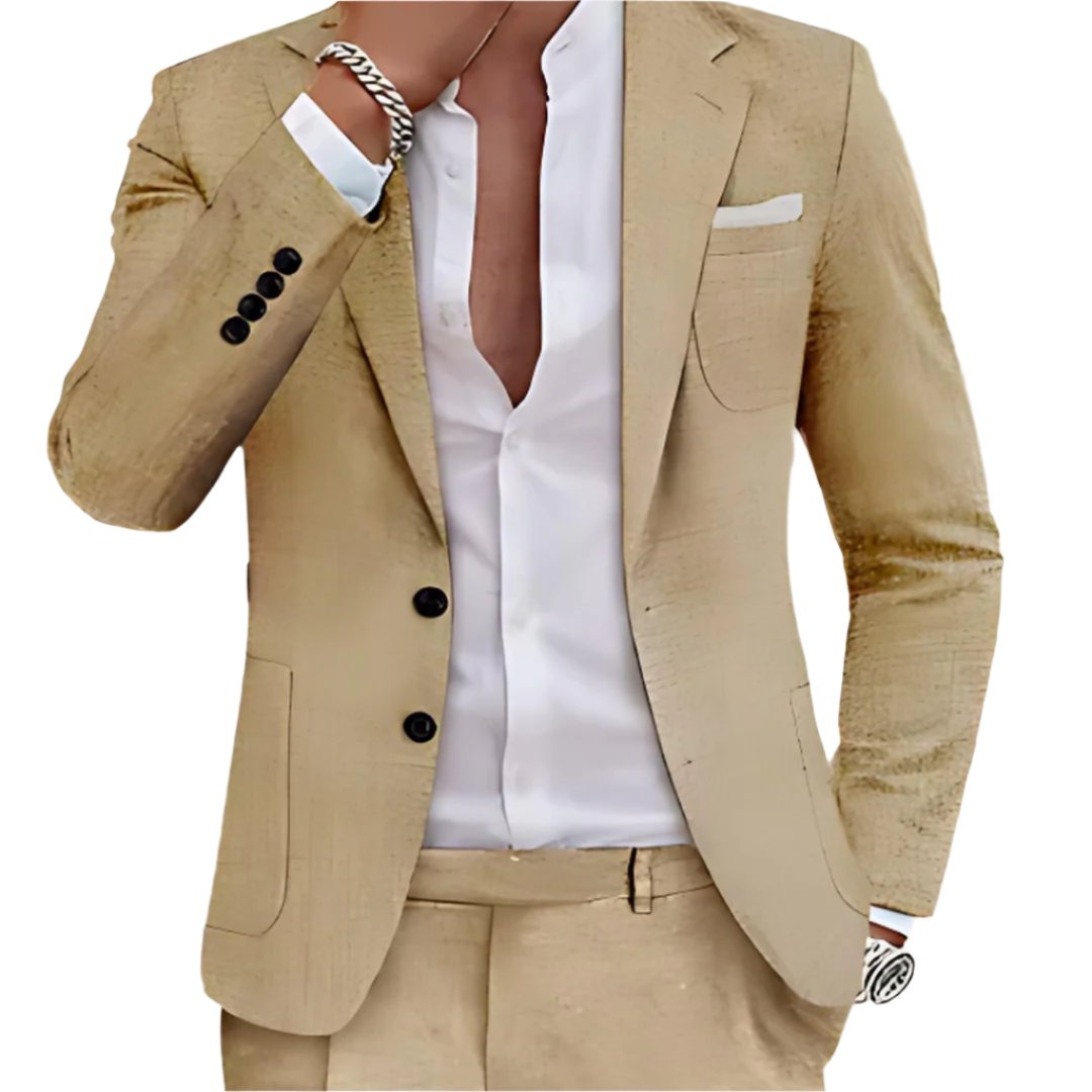 Mens Textured Suit Pants and Blazer - Eterno