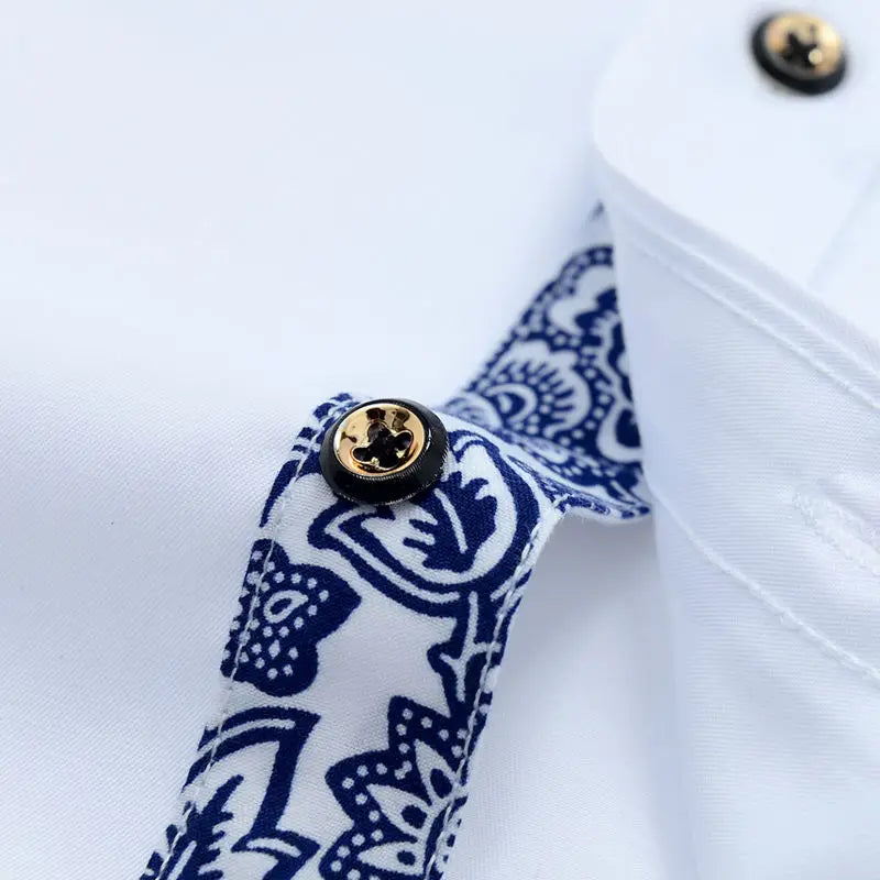 Mens Dress Shirt with Porcelain Collar - Eterno