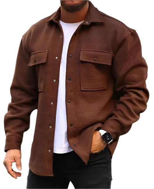 Mens Textured Jacket with Pockets - Eterno