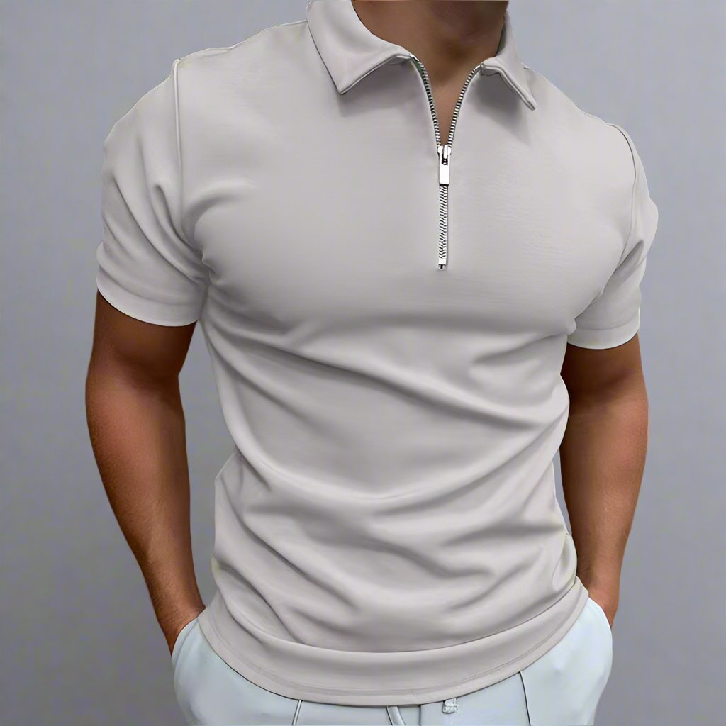 Mens Classic Zip-Up Polo - Eterno