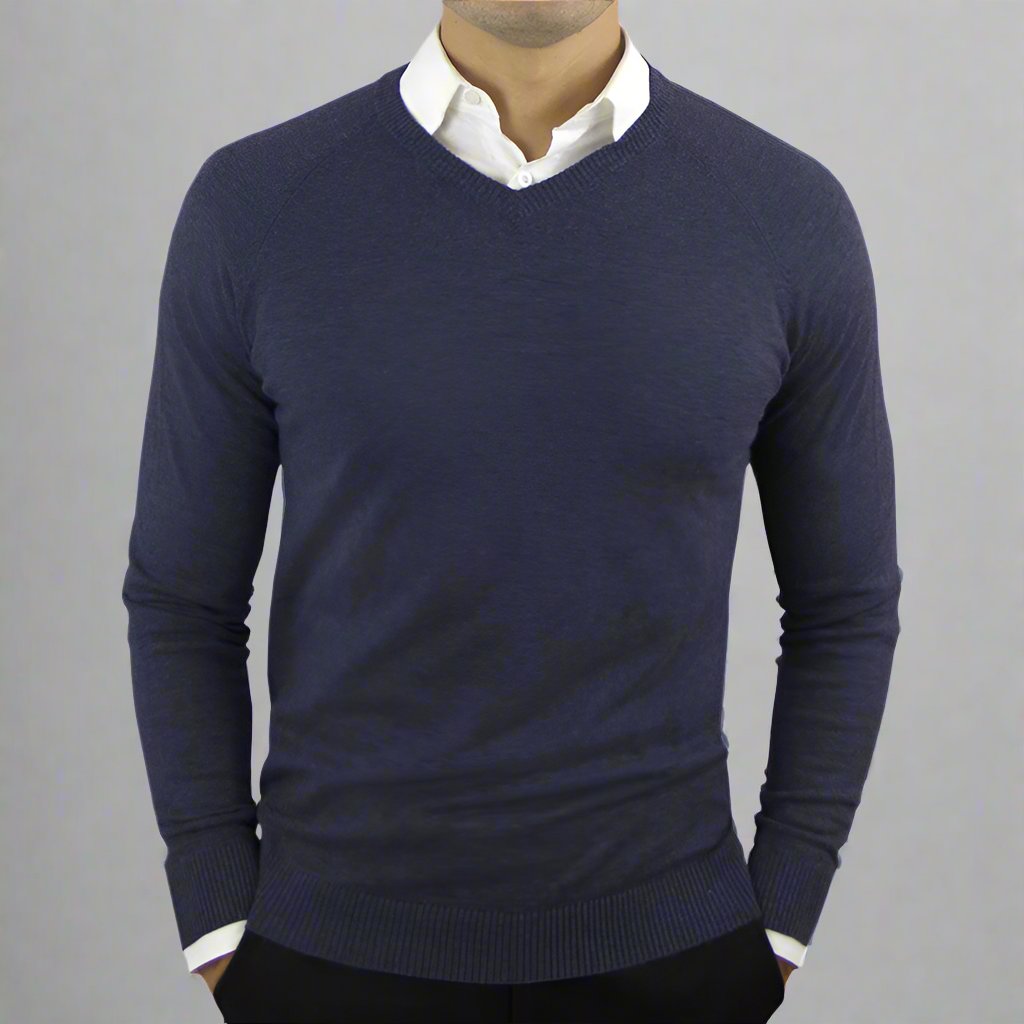 Mens Old Money V-Neck Sweater - Eterno