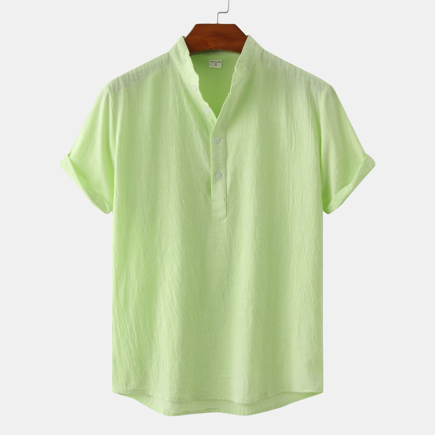 Mens Short Sleeve Linen Shirt - Eterno