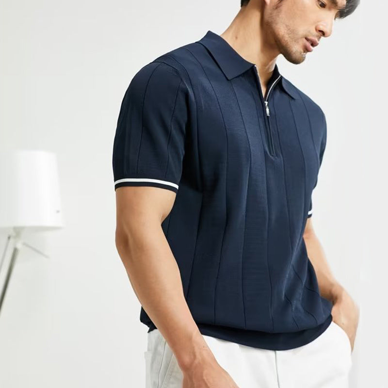 Mens Zip-Up Polo - Eterno