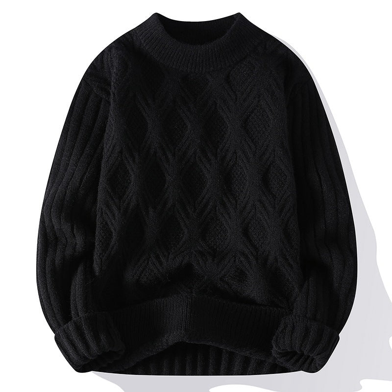 Mens Fashion Twisted Pattern Sweater - Eterno