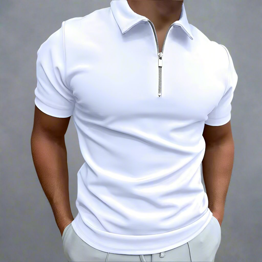 Mens Classic Zip-Up Polo - Eterno