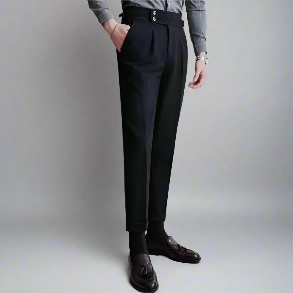 Mens British Style Suit Pants - Eterno