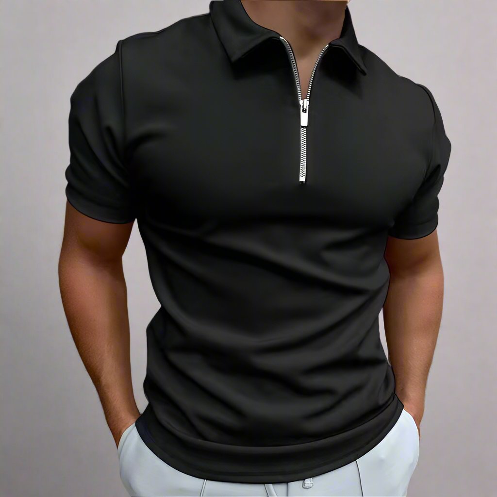 Mens Classic Zip-Up Polo - Eterno