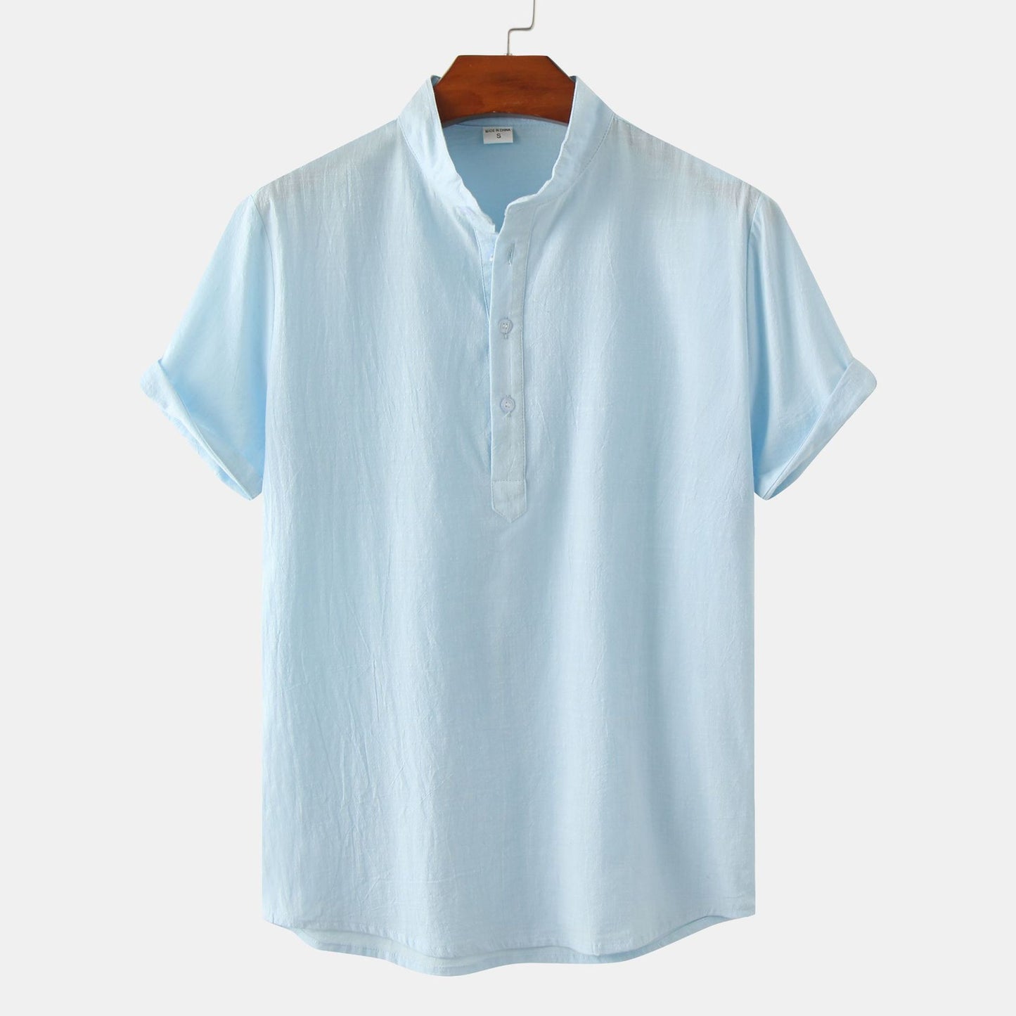 Mens Short Sleeve Linen Shirt - Eterno