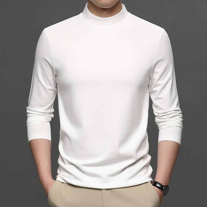 Mens Pure Color Mock Neck Sweatshirt - Eterno